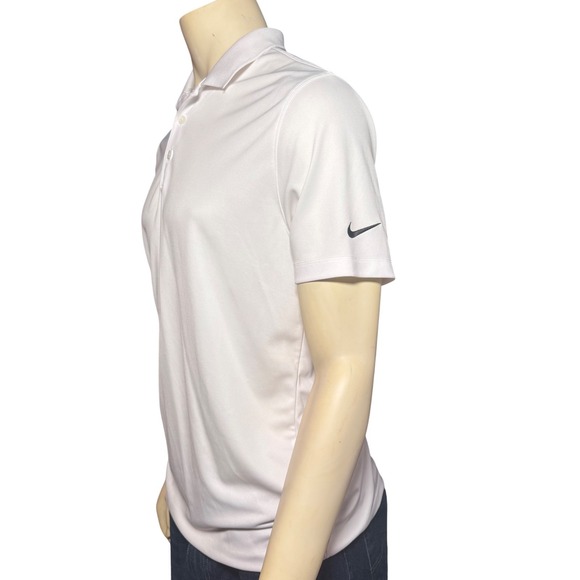 Nike Dri-FIT Mens White Short Sleeve Golf Polo Shirt Size Medium - Picture 3 of 9